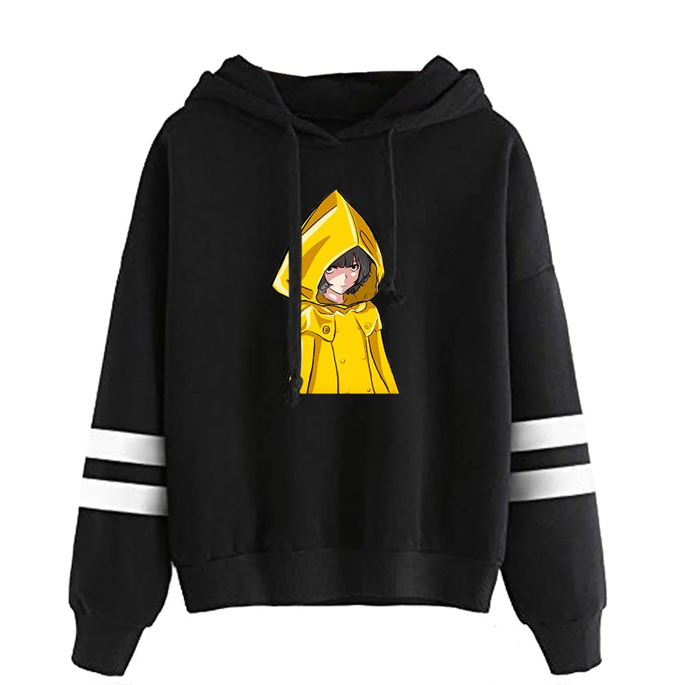 

Little Nightmares Hoodies Pocketless Sleeve Women Men's Sweatshirt Harajuku Streetwear Horror Adventure Game Clothes Plus Size