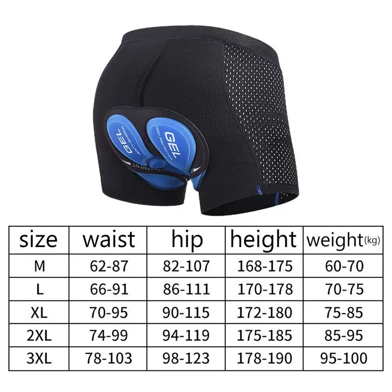 Man 3D GEL Cycling Shorts Bike Protection Shorts Pants 5 Layers Composite Silicone Mats Biking Underwear Cycling Equipment