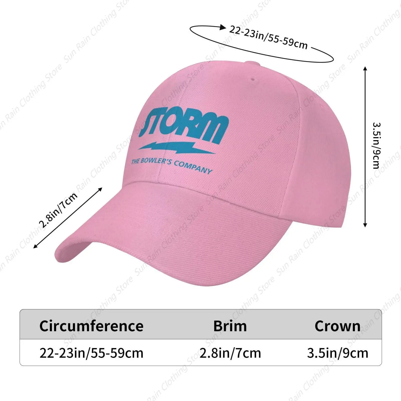 Storm Bowling Hat Adult Unisex Adjustable Baseball Cap Hunting Caps for Men Women 6