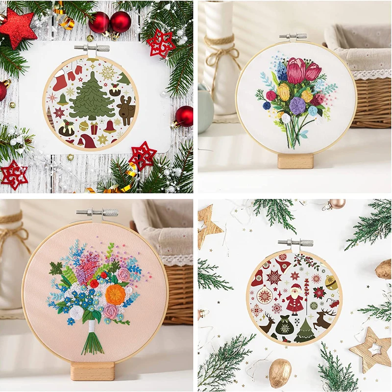 1pcs 36/34/27/25/20/18/13cm Embroidery Cross-Stitch Wooden Frame Hoop Circle Embroidery Shed DIY hand Craft Sewing Needwork Tool