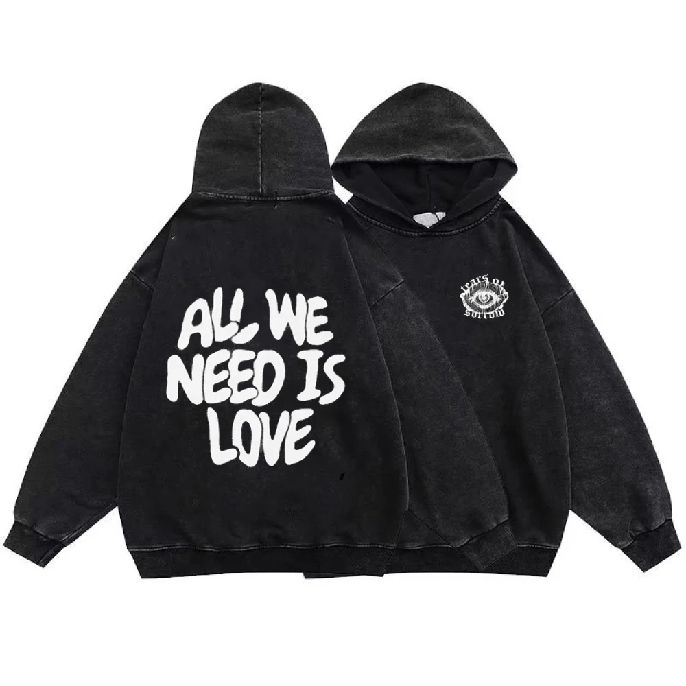 Washed Black Hoodie - true deals club