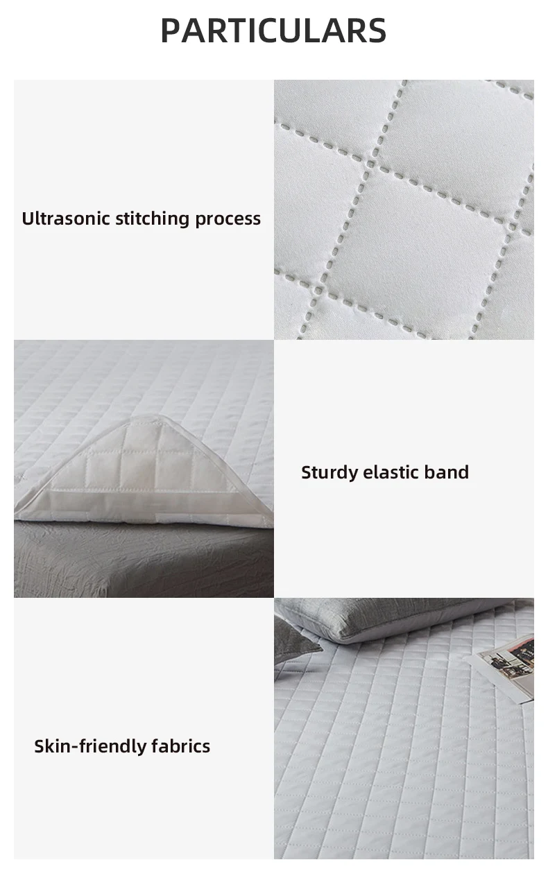 Ultraschall-Matratzen schoner Abdeckung Pad wasch bare Matratzen betts chutz mit Gummiband – Detail 6