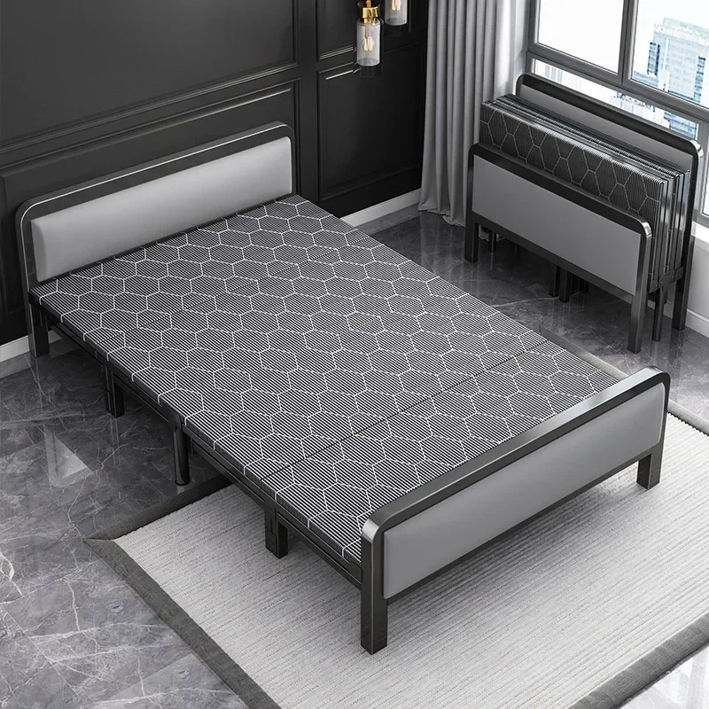 thumbnail image 1 of Cama plegable para el hogar, cama individual de 1,2 metros, portátil, plegable, para siesta, fuerte y duradera, ahorra espacio, para el almuerzo, tablero duro, 1 of 3