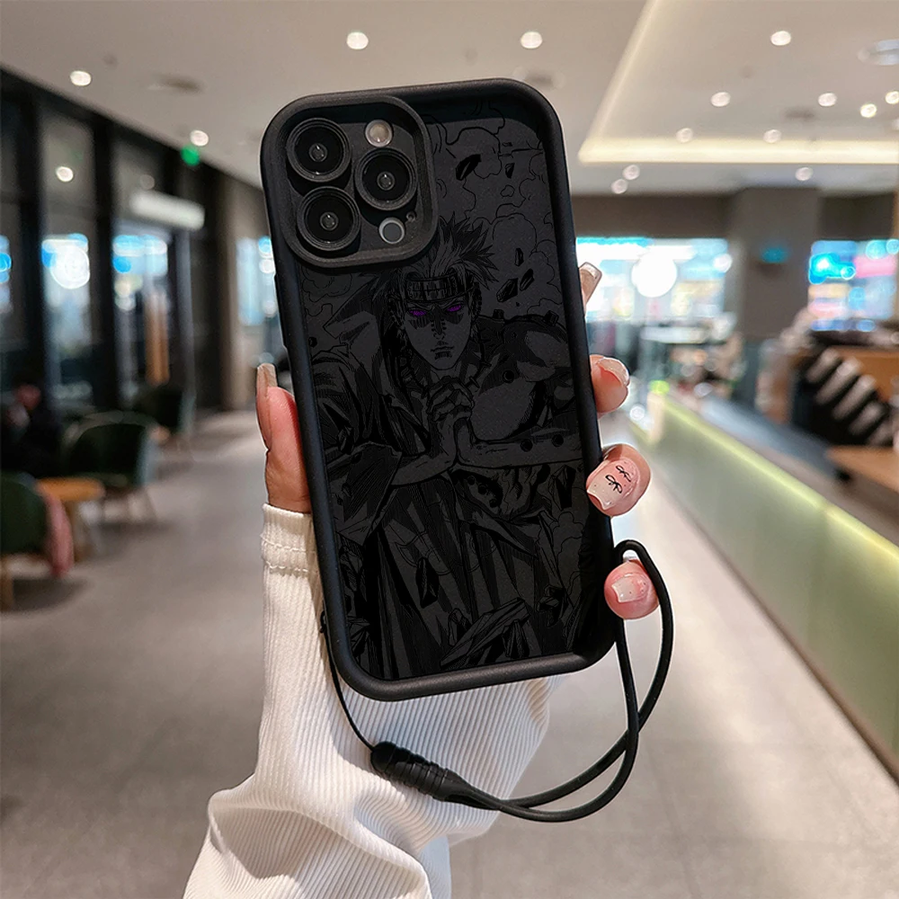 thumbnail image 1 of Funda de teléfono Anime Cool-N-Narutos para IPhone 15 14 13 12 11 Pro Max Mini XR XS X 7 8 Plus, funda trasera suave de TPU con correa de mano, 1 of 5