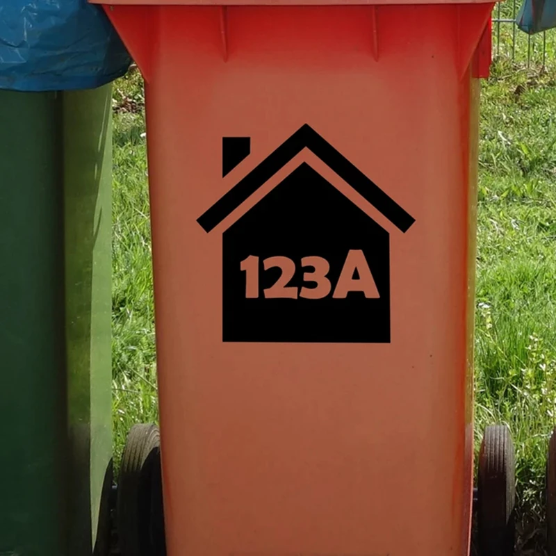 Description Picture 3 of itemPersonalized Garbage Can Decals Wheelie Bin Vinyl Sticker Trash Labels Decal House Bin Label Vinyl Waterproof Removable Stickers