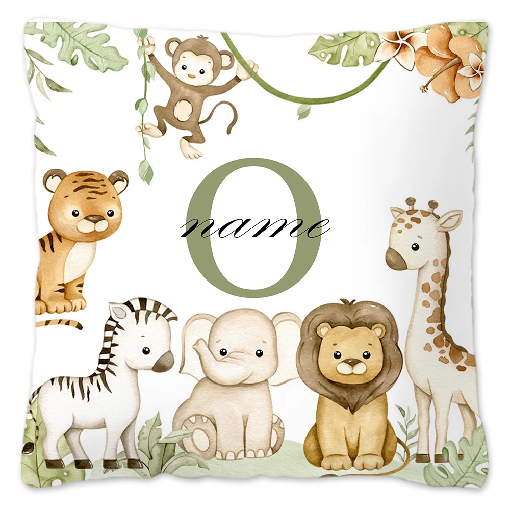 Personalized Animal Pillowcase - Custom Name Kids Bedroom Decoration & Birthday Gift