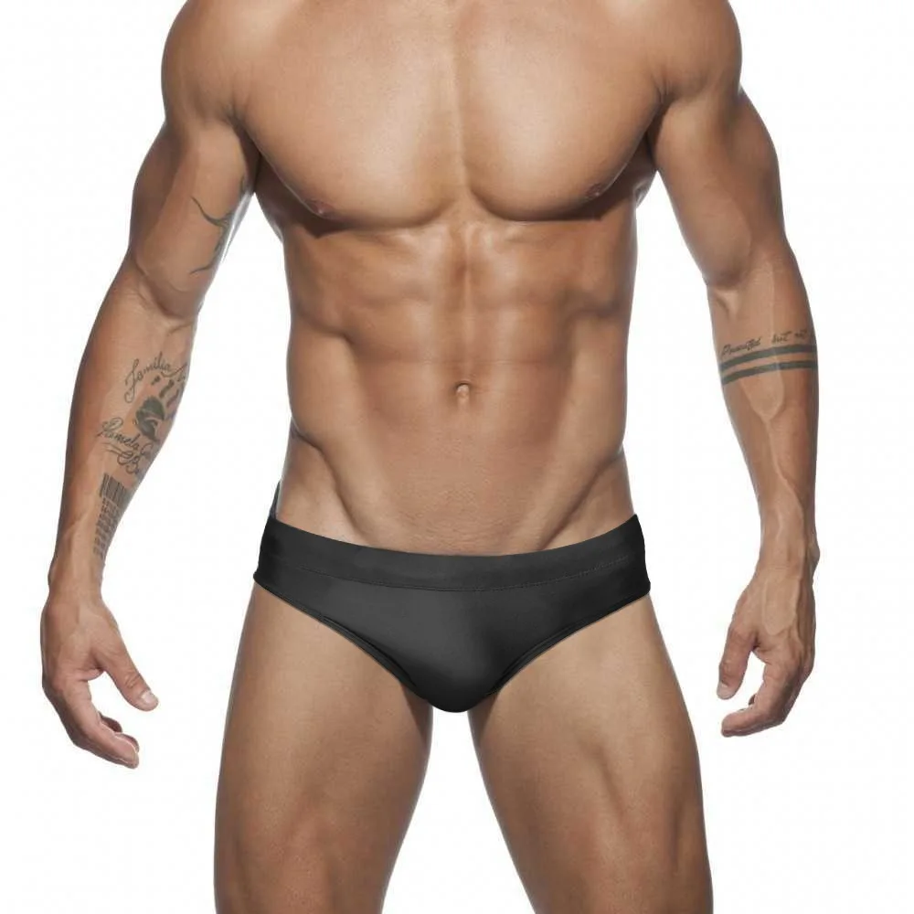 

WY31 solid color sexy low waist men swimwear summer tight men swimming beach shorts surf bikinis swim trunk briefs swimsuit