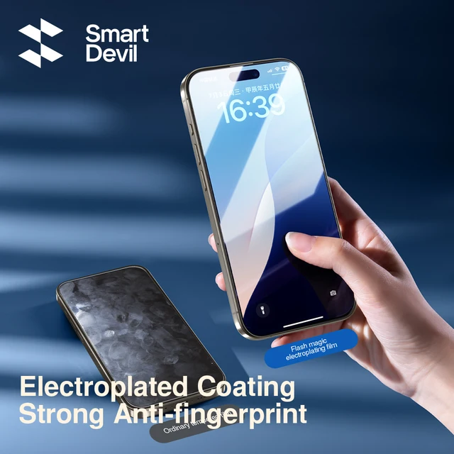 SmartSAF2-Protecteur d'écran HD pour iPhone 16 Pro Max, verre de confidentialité, anti-lumière bleue, pour iPhone 16 Plus 1