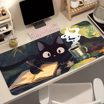 Black Cat Desk Mat 1