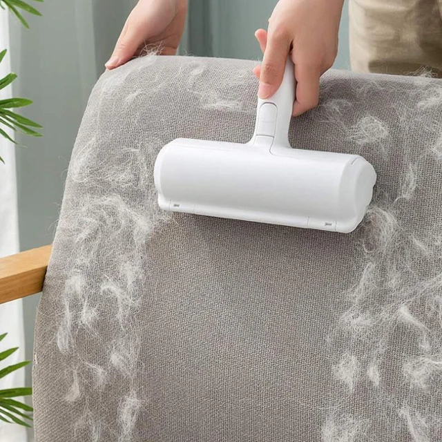 Pet hair remover for cats and dogs reusable self-cleaning cotton plush roller set suitable for beds sofas carpets cat beds 2