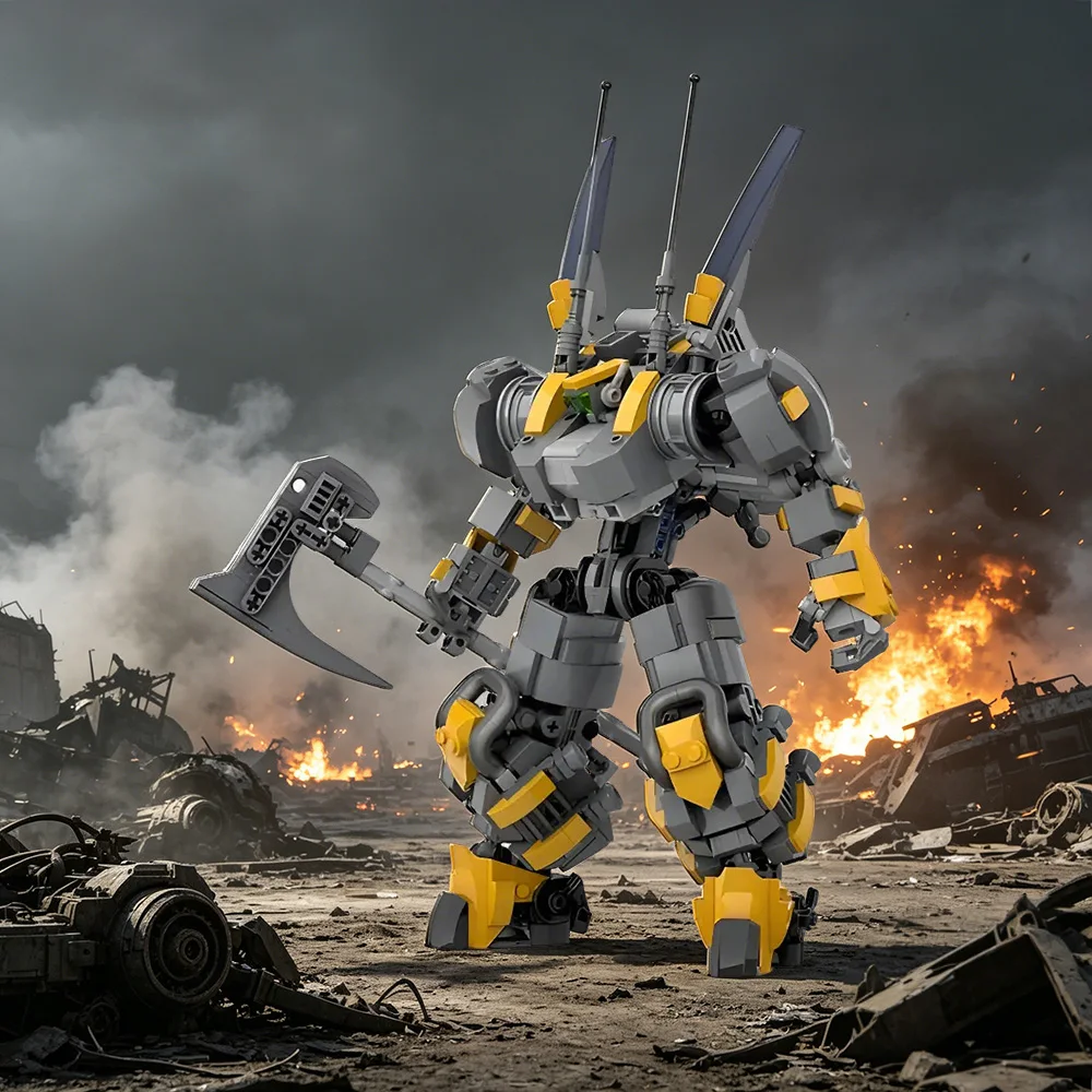 Blocchi di Costruzione MOC Robot Raider, Modello di Robot d'Armaio per Guerre Futuriste, Giocattoli Creativi per Bambini, Regali di Compleanno Fai-da-Te - immagine 5