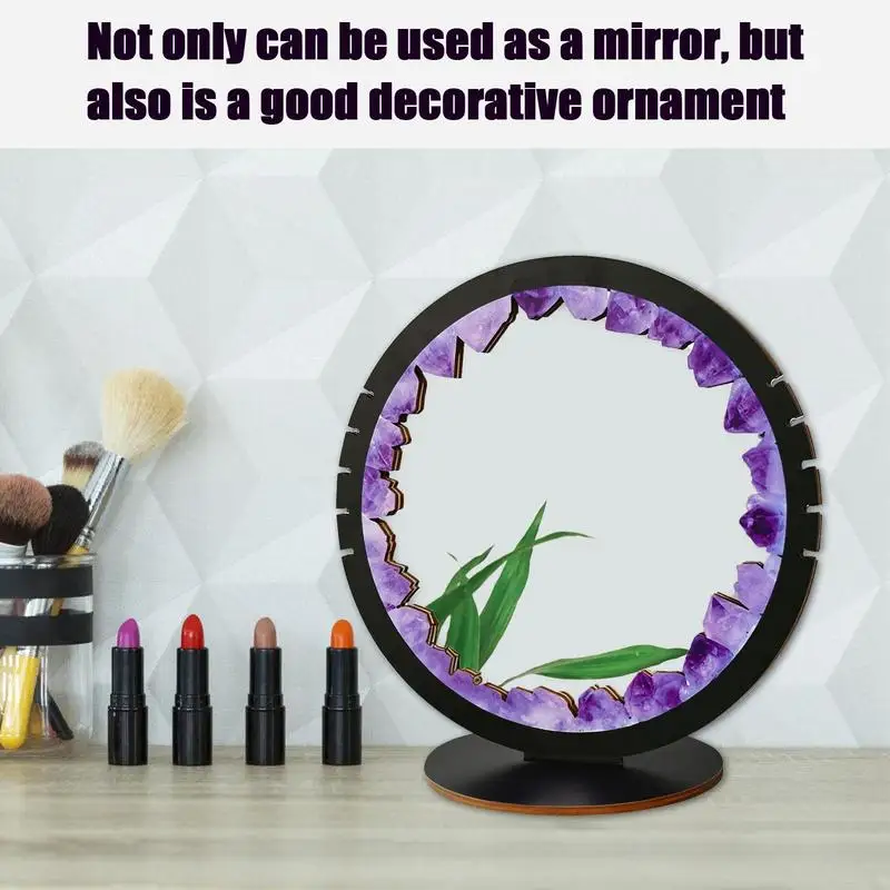 Wood Round Mirror Wooden Dresser Mirror With Stand Wooden Dresser Wall Decor Farmhouse Wall Decoration
