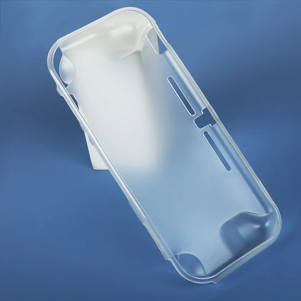 Crystal Clear TPU Skin Cover with Tempered Glass Screen Protector for Portable Gaming Console