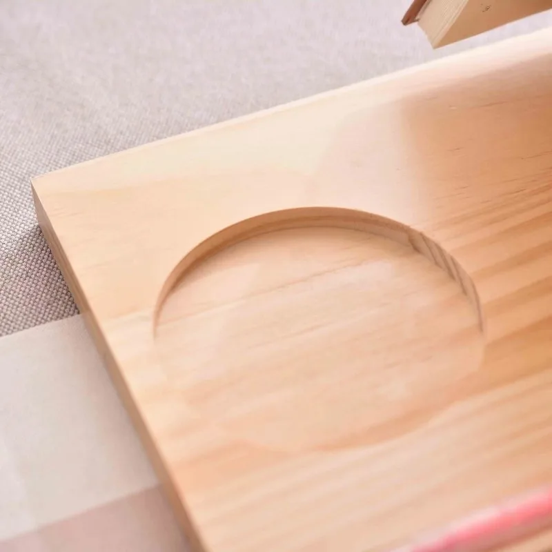 Holder Portable Reading Bookcase Wooden Triangle Reading StandCreative Solid Wood Triangle Bookmark Holder Home Wooden With Cup