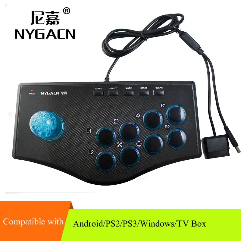 Usb Arcade Fight Stick Street Fighting Joystick Controller Gamepad Per Ps3 / Pc / Android, Usb Pc Street Fighter Arcade Game