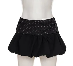 Elegant Vintage - Inspired Harajuku Lace Mini Skirt - M (Black)