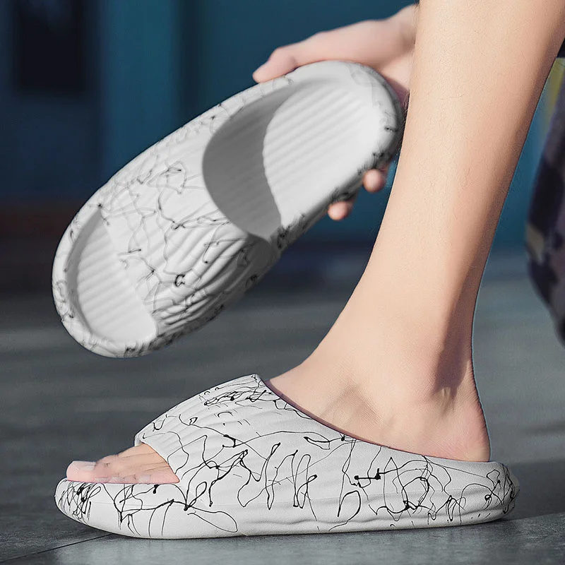 Slip-Hausschuhe für Herren, rutschfest, mit dicker Sohle, weiche Schaumstoff-Slipper, bequeme Slipper für drinnen und draußen_voghion.com