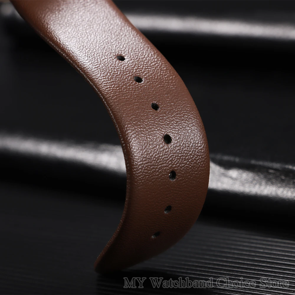 Elegant Leather Watch Strap - Soft, Universal Fit