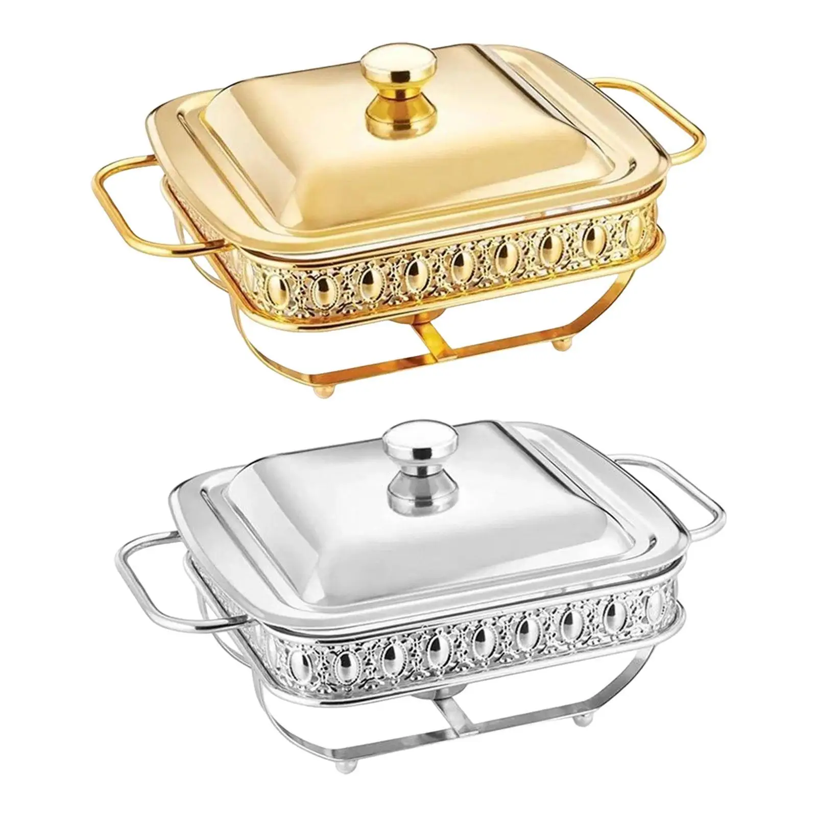 Stainless Steel Chafing Dish Food Warming Tray for Banquet Wedding Dinners 2