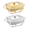Stainless Steel Chafing Dish Food Warming Tray for Banquet Wedding Dinners 2