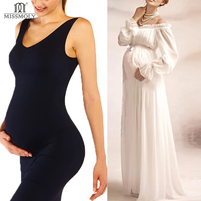 Maternity Bodysuit Full Slip Shapewear Women Pregnant Seamless Abdomen Control Underdress Mama Bodycon Sexy Back Support Shaper