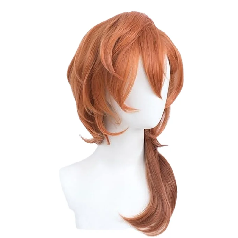 Anime Bungo Stray Dogs Chuya Nakahara Chuuya Cosplay Wig Heat Resistant Synthetic Hair Wigs + Wig Headwear cosplay hats,anime hair accessories