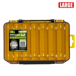 Double-Sided Fishing Lure and Hook Storage Organizer with 14 Compartments (Large yellow)