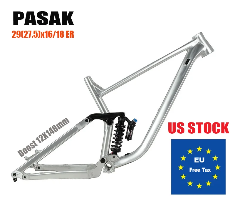 Cadre de vélo de montagne à suspension complète 27,5/29er Cadre Boost 140 mm 12