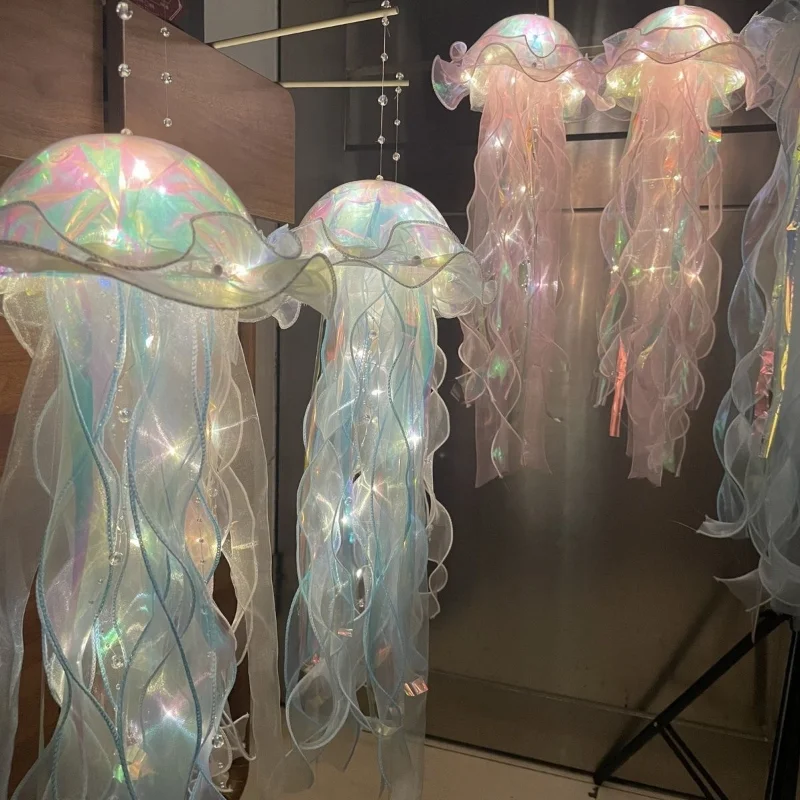 Tiktok Netflix Jellyfish Lights Creative Hanging Decorative Room Lights Decorative Dazzling Colorful Romantic Pendant Luminous 3