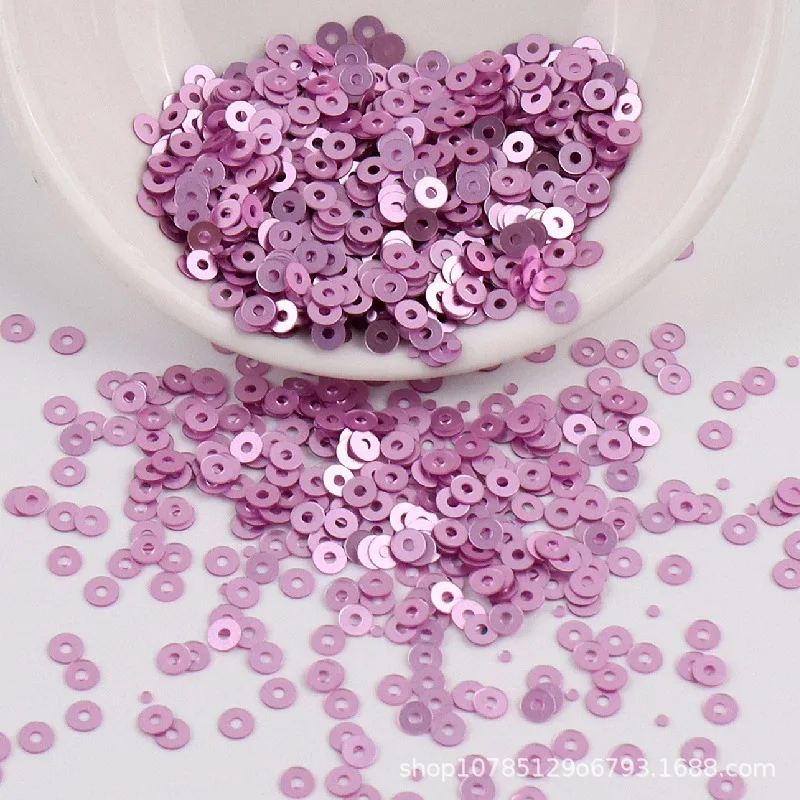 Round French Embroidery Frosted Beads - Matte Sequin Collection, Handmade DIY Jewelry Accessories Wholesale