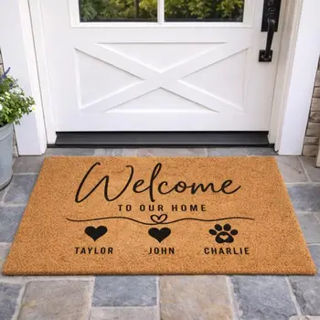 Personalized Coir Welcome Doormat 1