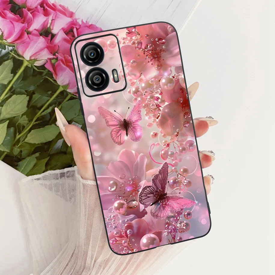 Stylish Butterfly Flower Soft Silicone Phone Case Cover