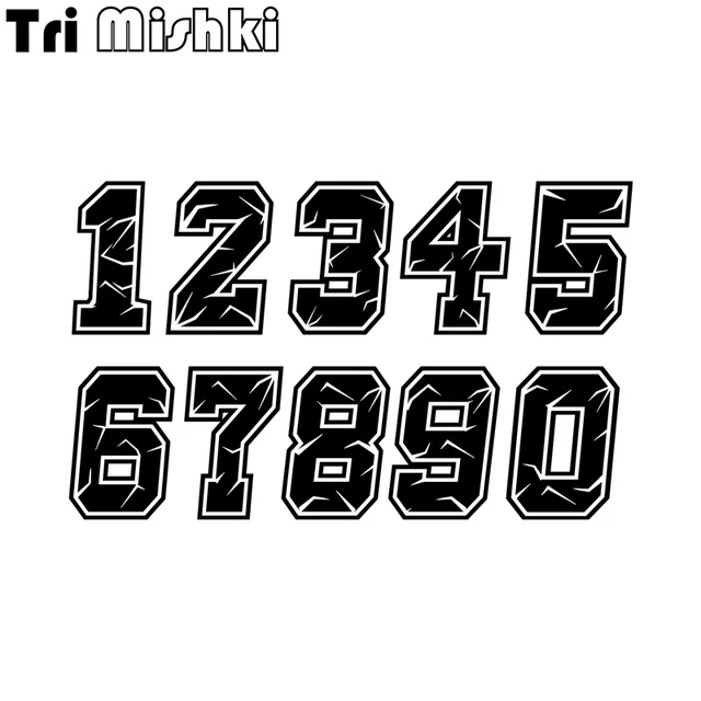 Motorbike Numbers Stickers - TenStickers