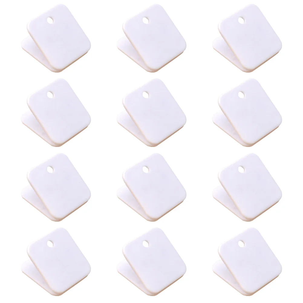 

12 Pcs Square Folder Plastic Paper Clip File Clips Test Clamps Money Document Sorting Bill