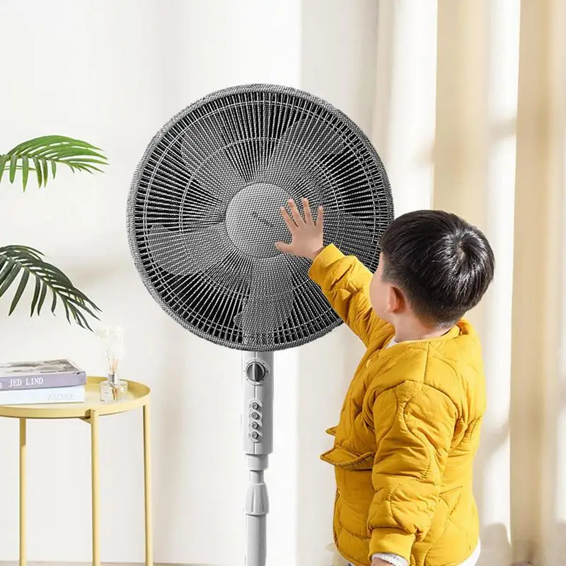 Round Fan Protection Cover Dustproof Electric Dust Bag Floor Kid Finger Safety Protection Net fan cover