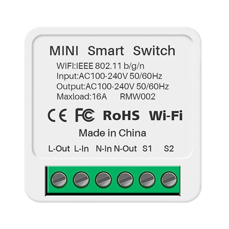 Mini WiFi Smart Switch 16A 6