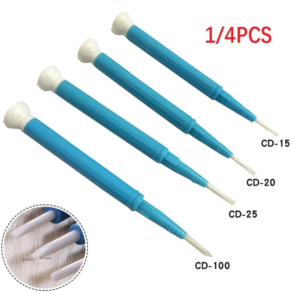 4/3/2/1pcs Ceramic Screwdriver Antistatic Non-Magnetic Flat Point/Cross Point Slotted Screw Driver CD-15/CD-20/CD-25/CD-100