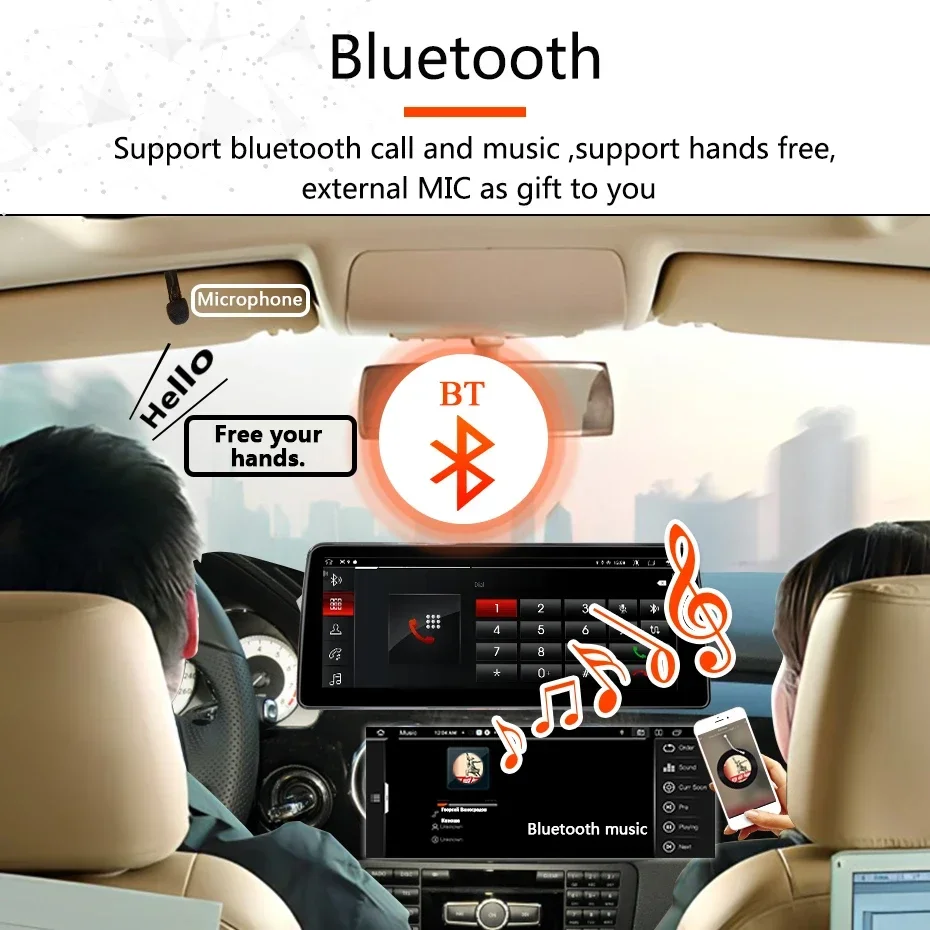 Autoradio Carplay 10.25 "Qualcomm Snapdragon Stereo für BMW Serie E60 E61 E63 E64 E90 E91 E92 Android Auto Screen 4G Lte – Detail 13