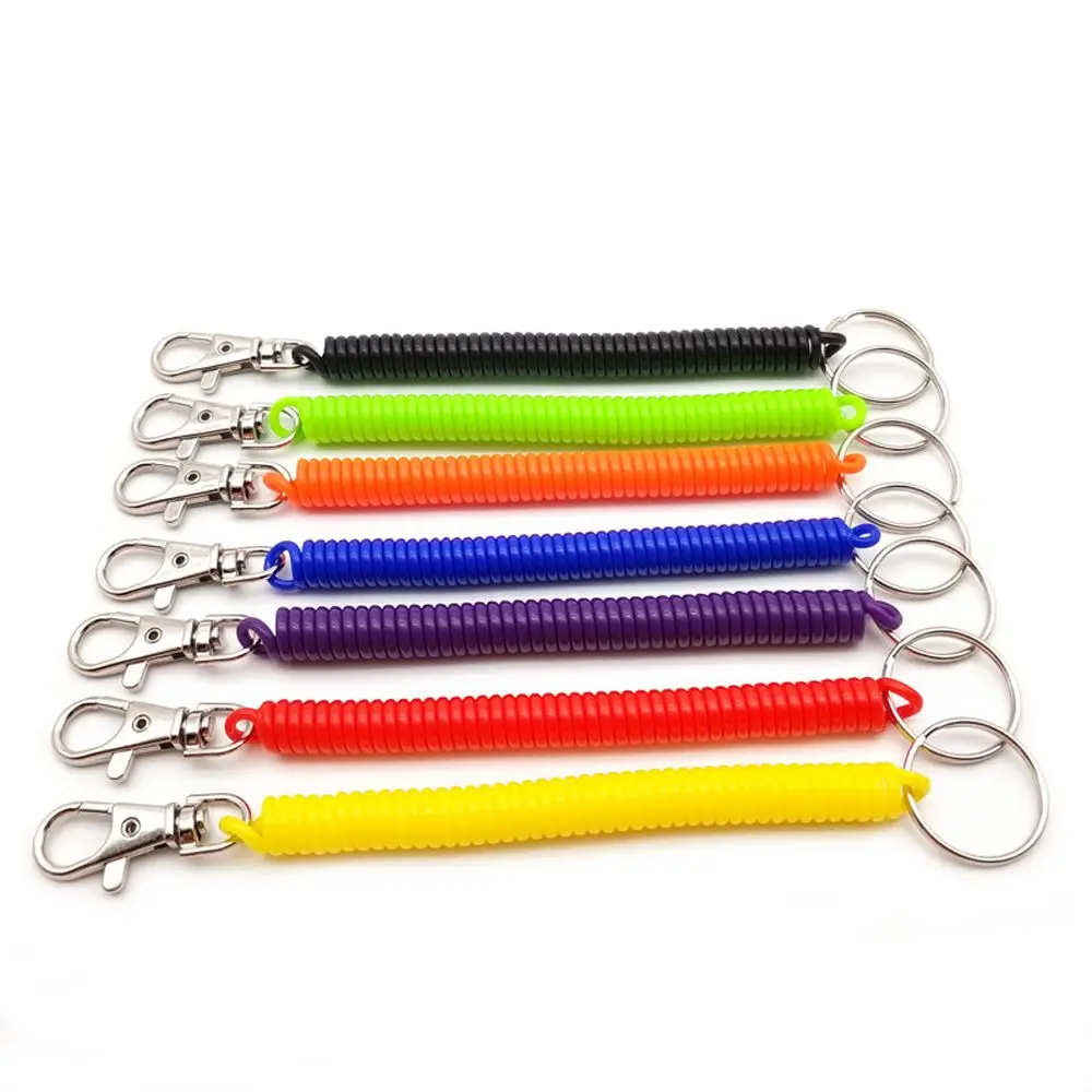 CoilKeyringSpringLanyardWristbandSecurityGearKeyCordClasp
