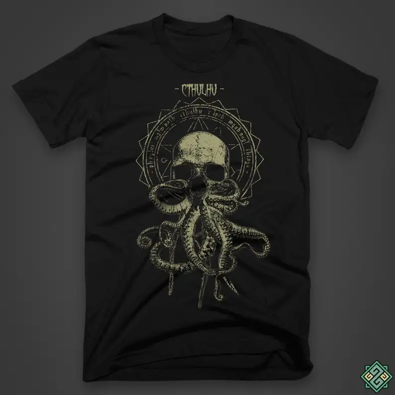 

Cthulhu Cultist - H.P. Lovecraft's Call of Cthulhu inspired horror themed t-shirt, screen printed by hand