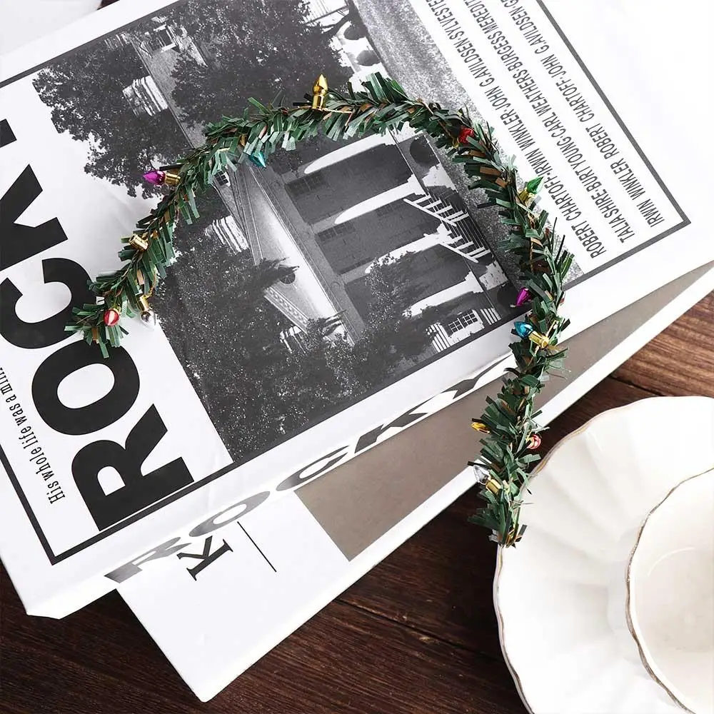 Simulation Dollhouse Lights Stripes Miniature 1:12 Mini Lights Stripes Mini 30CM Pine Branch Lights Stripes Christmas Decoration