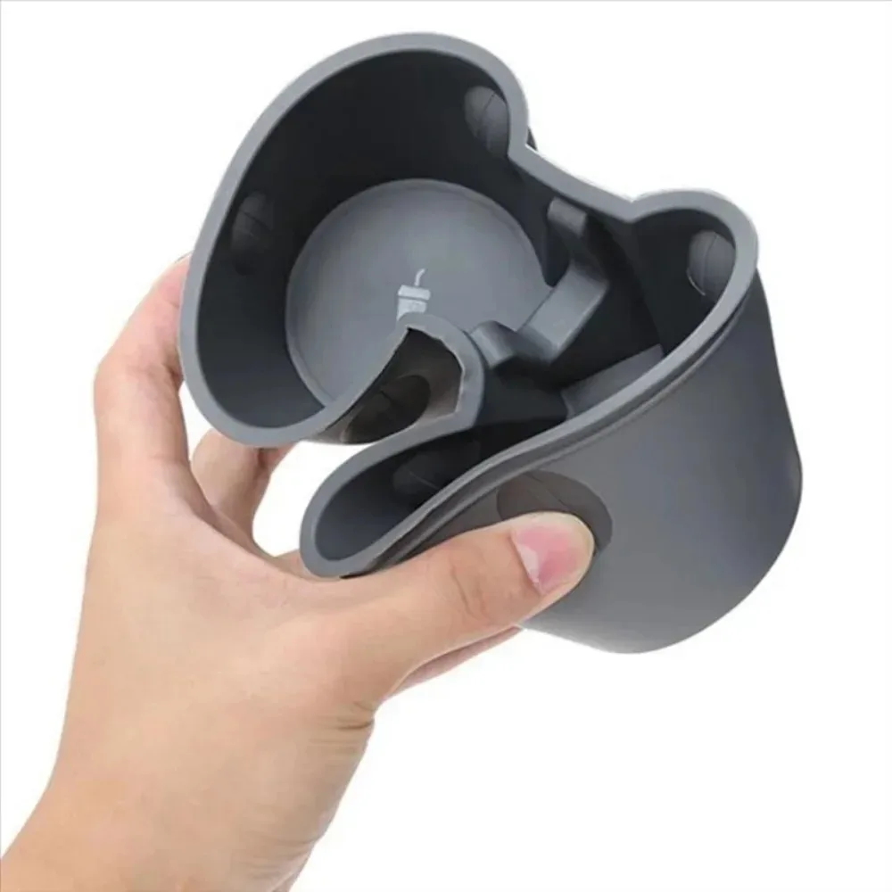 휴대용 이중 홀 차량용 컵홀더 TPE 소재 유니버설 핏 차량 센터 콘솔 수납함 인테리어 용품