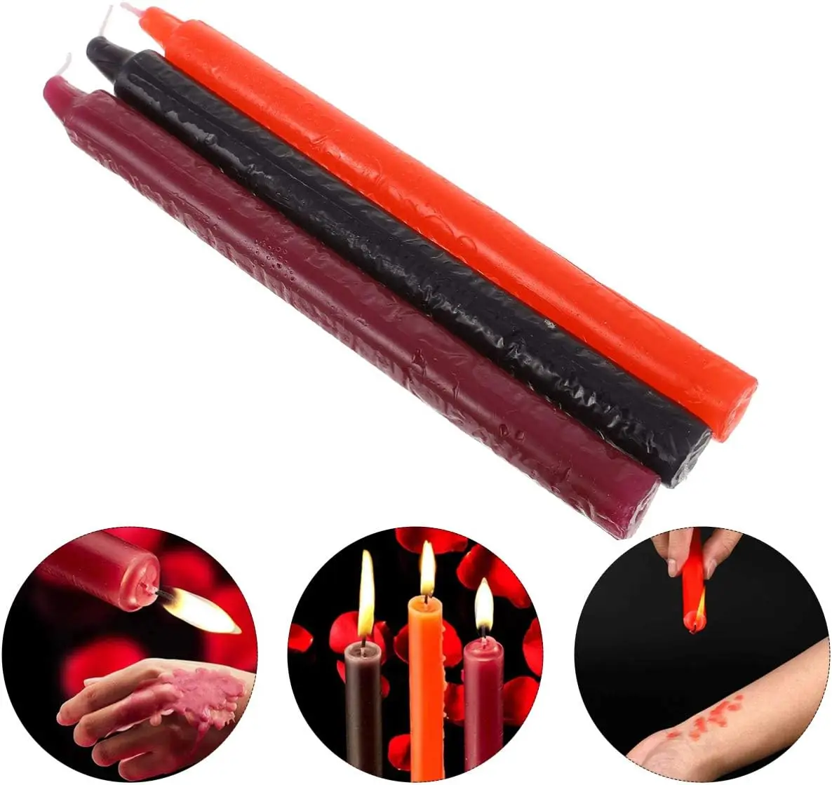 3PCS/Box Low Temperature Candle Romantic Passion Play Sex Candles Couple Relaxation Flirting Sex Wax Adults Game Toys sex candles