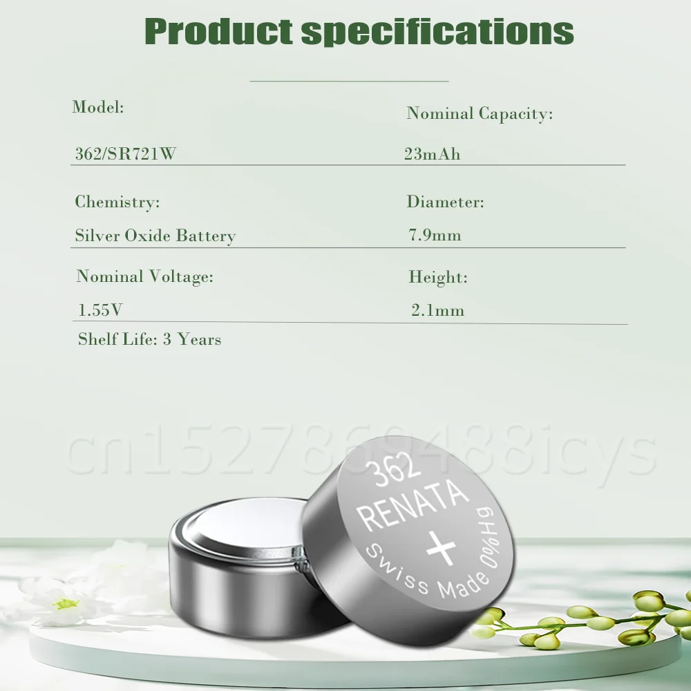 Renata 362 Watch Battery Sr721sw Battery 362 Coin Cell Button