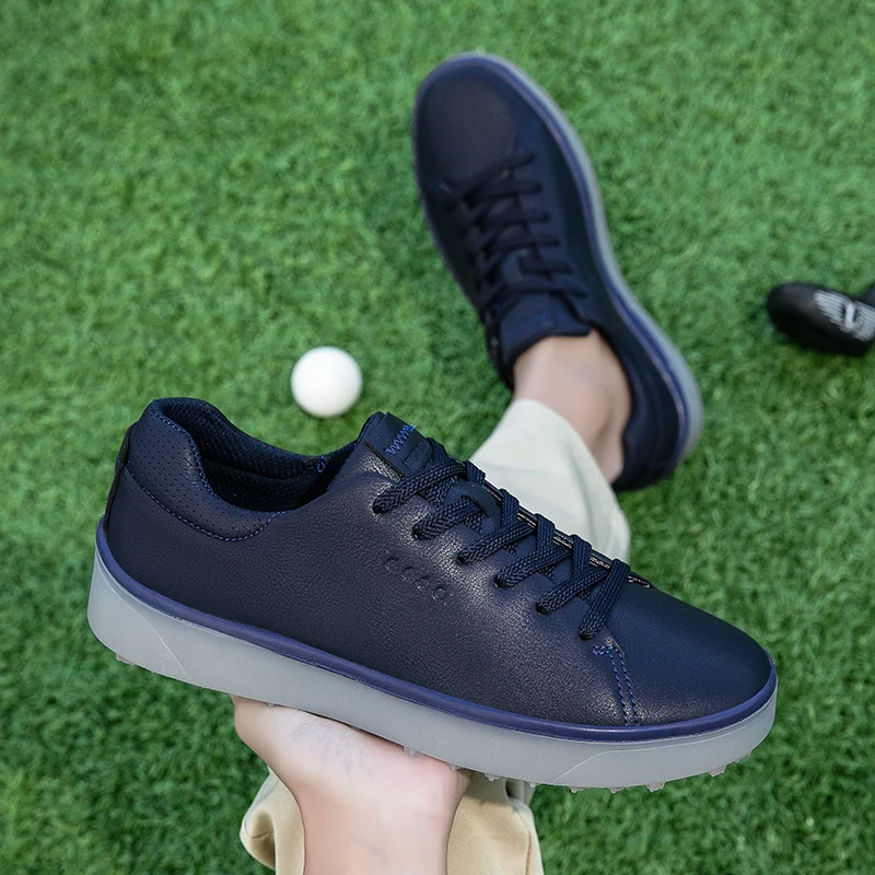 Golf Shoes for Men Women Quality Leather Blue Red Women Walking Flat Sneakers Outdoor Man Professional Golf Shoes Big Size golf shoes