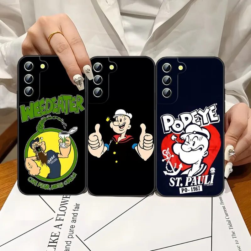 Custodia Per Telefono Con Spinaci Popeye Per Samsung Galaxy S23 S21 S22 S20 S30 Ultra Fe S10 S8 S9 Note 20 10 Pro Plus Cover Posteriore