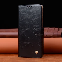 Leather Wallet Flip Phone Case for Galaxy A6 Plus 2018 (Black)