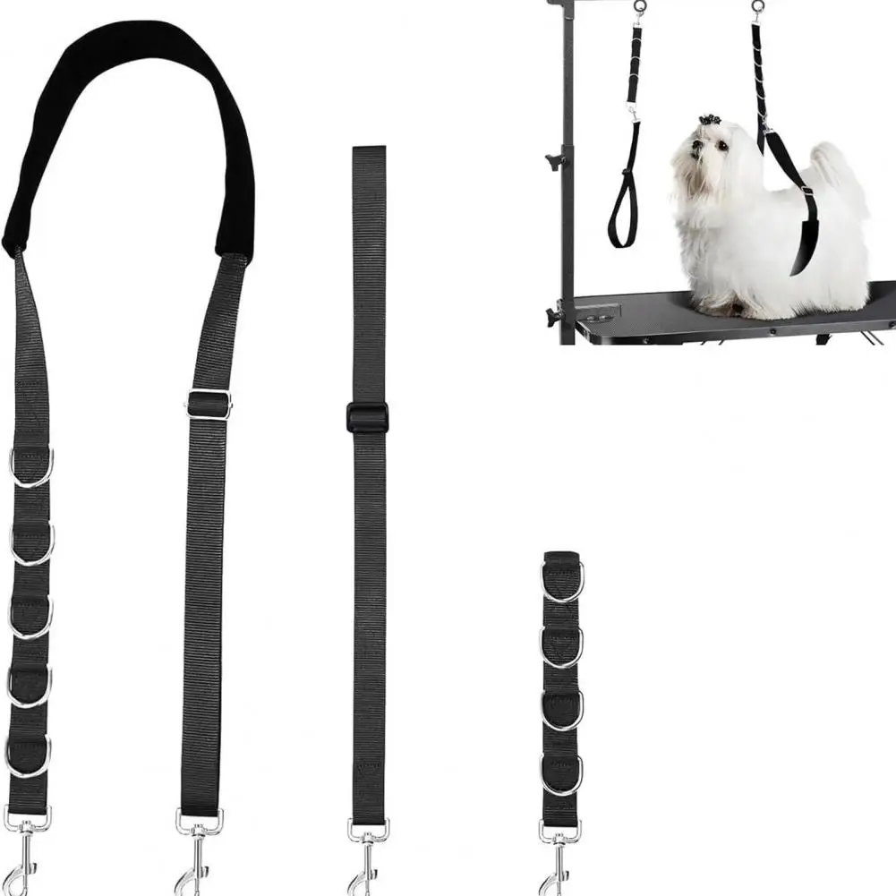 3Pcs Dog Grooming Belly Straps with Clamp Extension Loop Adjustable Design Easy To Use Pet Grooming Ropes for Dog