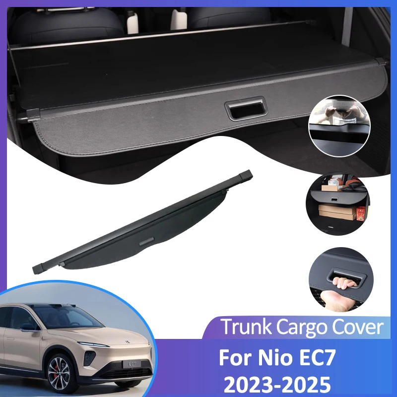 

For Nio EC7 2023 2024 2025 Car Trunk Cargo Cover Retractable luggage Curtain Car Accessories Shield Sunshades Storage partition