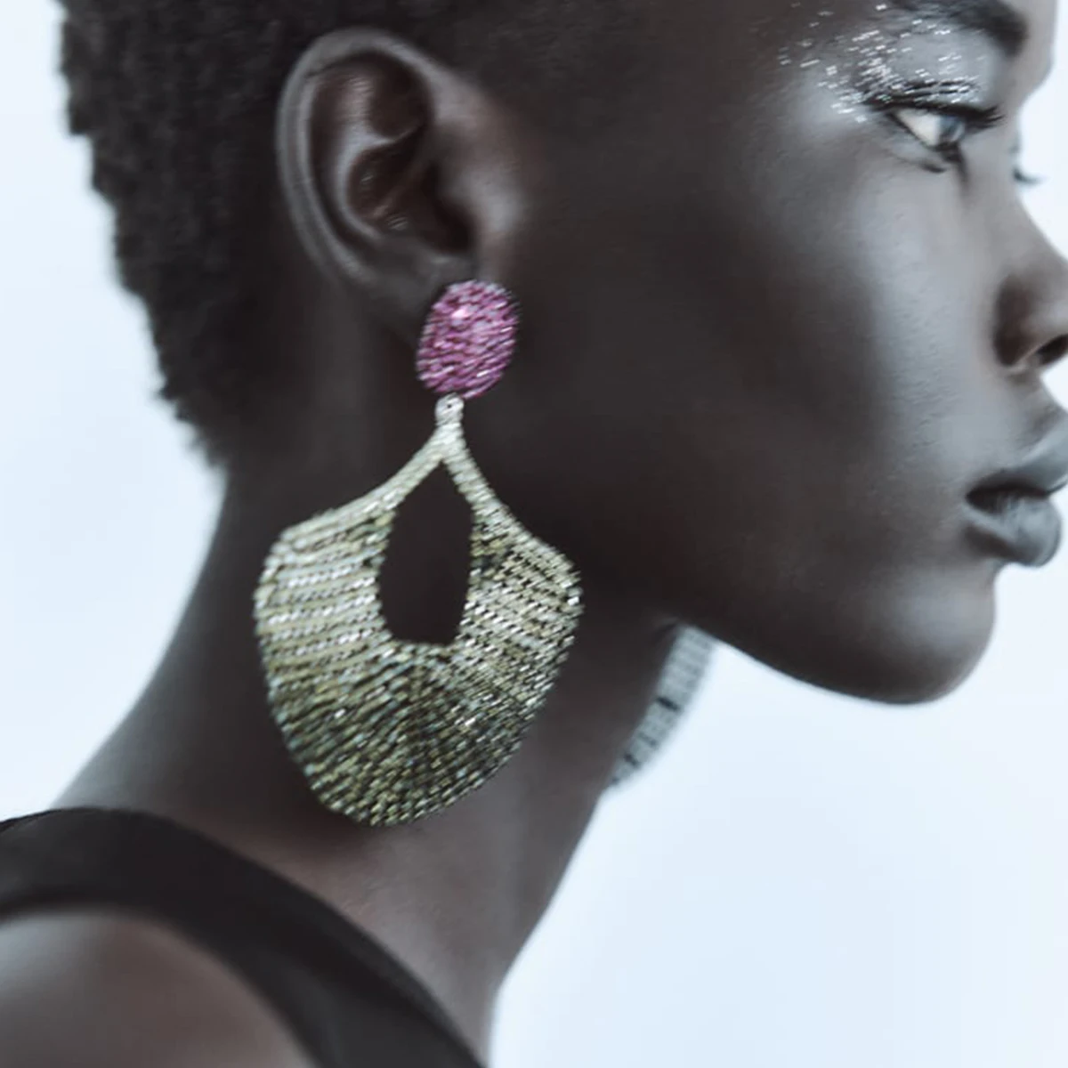 

New ZAA Vintage Green Color Crystal Tassel Earrings for Women Statement Jewelry Holiday Party Gifts Wholesale